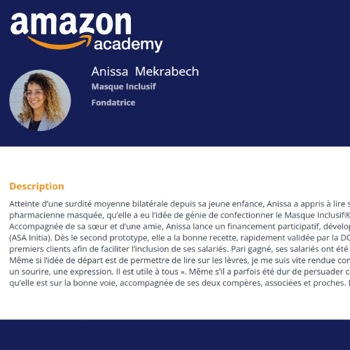Interview à Anissa Mekrabech en Amazon Academy